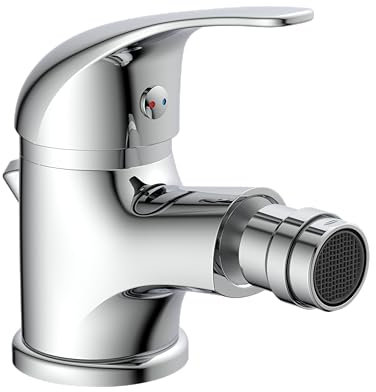 SCHÜTTE ATHOS 41200 Robinet de bidet avec bonde et tige de tirette, mitigeur pivotant de marque Chromé
