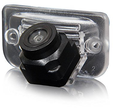 Dynavsal Einparkhilfe, Kamera für Nummerschildbeleuchtung, Kennzeichenbeleuchtung Farb Rückfahrkamera für C E CLS klasse Class W203 W211 W219 W209 300 (Nr. 3 Größe 32 * 62mm Down Round Edge)