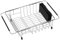 iPEGTOP Sink Dish Drying Rack with Rubber Feet, Kitchen Stainless Expandable Dish Drainer Organizer Over/in The Sink for Drying Glasses Silverware Bowls Plates