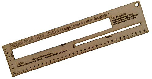 Trimming Shop Pip Schablone Post Groß& Klein Buchstaben Größe Preis Pin Anteil Charge Führung mit Lineal Sperrholz 2 Größe Mess-, Holz Farbe - Holz, Large - Small letter guide Ruler