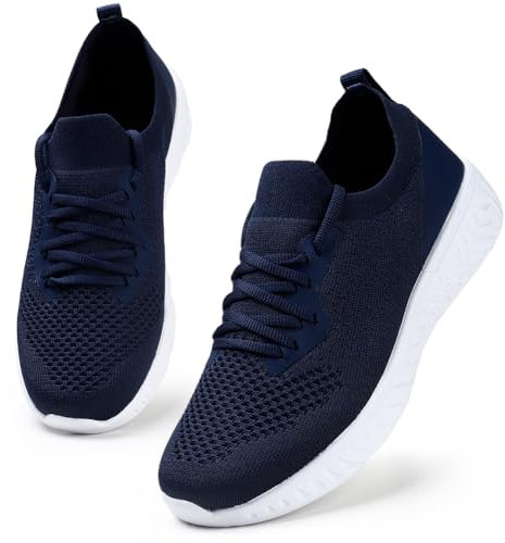 HKR Damen Sneaker Bequeme Turnschuhe Atmungsaktiv Sportschuhe Leichtgewichts Laufschuhe Blau 38 EU