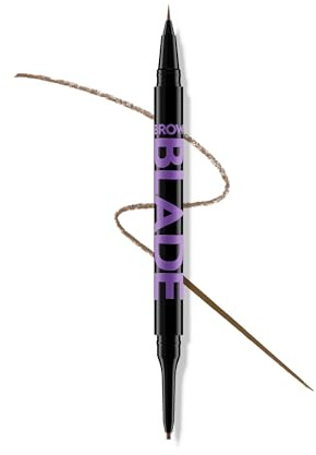 Urban Decay Brow Blade 2-in-1 Eyebrow Pen & Waterproof Pencil - Smudge-proof, Transfer-resistant, Up to 24HR Wear, Ink Stain & Creamy Brow Pencil - Brunette Betty (warm brown)