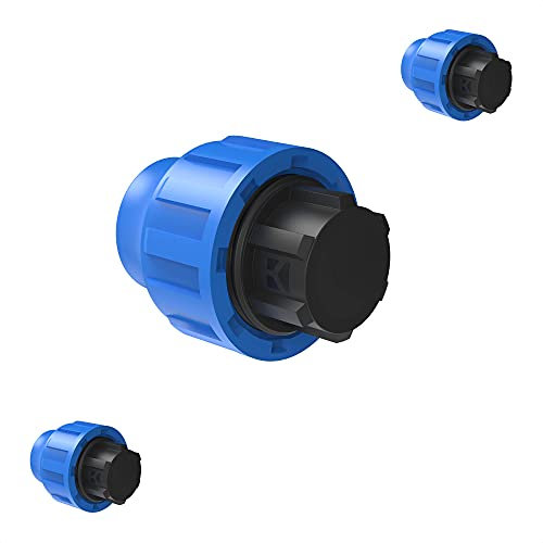Kirchhoff Fitting Endstück Kunststoff 25 mm für HDPE Rohr 3 Stück im Set Verschiedene Größen DVGW geprüft Trinkwasserqualität Made in EU, Schwarz HDPE Fitting