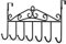 WENLION Over The Door Hook, Over Door Hanger for Coat, Towel, Bag, Robe - 7 Hooks (Black)