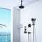 ALYHYB Duschbad-Set Decken-Stil Schwarz Duschbrause Brause-Unterputz-Duscharmatur Hotel-Regen-Duschset Schön Praktisch mit selbstreinigender Düse, Badezimmer-Duschset