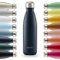 Blumtal Thermosflasche 500 ml Edelstahl - auslaufsichere Isolierflasche - BPA-freie Trinkflasche Edelstahl kalt & warm - doppelwandige Thermoflasche - Trinkflasche 500 ml Dark Ocean Blue - Blau