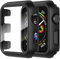 Diruite 2 Pezzi Cover per Apple Watch Series 3/2/1 38mm Pellicola Protettiva,Protezione Dello Schermo Tutto Tondo PC Rigido,Custodia Protettiva Ultrasottile,Nero,38mm