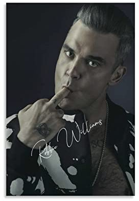 Enartly Leinwand Wandkunst Malerei Robbie Williams moderna tela decorativa Wall Art Soggiorno Poster Camera da letto 40x60cm Senza Cornice