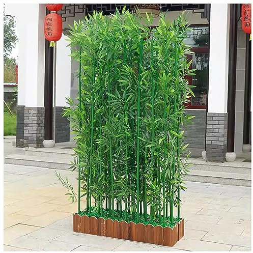 Raumteiler Sichtschutz Trennwand Stellwand Hof Garten Künstlicher Bambusbaum, Trenn-Sieb Kommerziell Trennwand Sockel Aus Holz, 6 8 10 12 14 16 18 20 26 10 Stangen Bambus ( Color : 1.8m/5.9ft H , Size