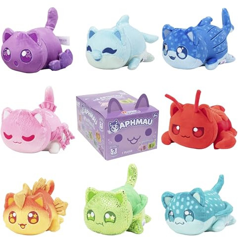 Aphmau 6 Zoll MeeMeow Mystery Plush - Serie 5; YouTube Gaming Channel, Blind Box, 1 von 8 Möglich Unter dem Meer MeeMeows, Offizieller Merch, Mehrfarbig/Meereswellen (Ocean Tides)