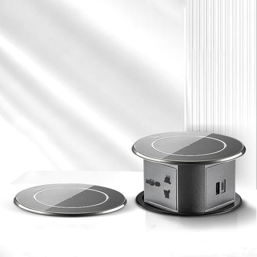 Versteckte Hebesteckdose, 2500 W, Küchen-Desktop-Insel-Arbeitsplatte, eingebettete automatische Hebe-Wireless-Ladesteckdose,B