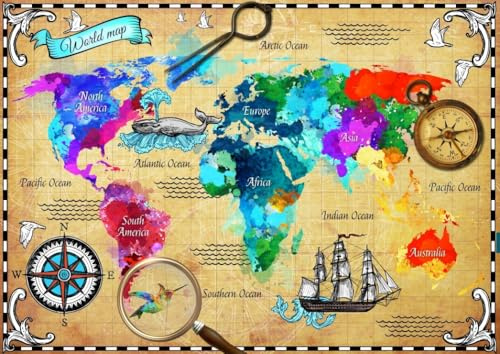 Bluebird Puzzle – Colorful World Map – 2000 Teile Puzzle – Erwachsenenpuzzle