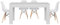 S & S SALDOS Y STOCKS Pack Mesa Extensible de Comedor o Cocina + 4 Sillas Estilo Nordico