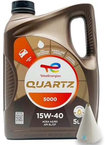 5 L Total Quartz 5000 15W-40 | passend für | MB 229.1 | PSA B712295 | VW501.01 / VW 505.00 | 5 Liter | 15W40 | Motoröl | Motorenöl | mit Trichter | weitere Empfehlungen siehe Artikelbeschreibung