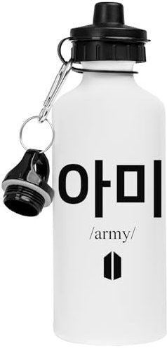 Generisch Army In Korean And Logo Weiße Trinkflasche Aus Edelstahl