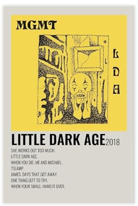 puyoo MGMT Leinwand-Poster, Wandkunst, Dekordruck, Gemälde für Wohnzimmer, Schlafzimmer, Dekoration, ungerahmt, 40 x 60 cm