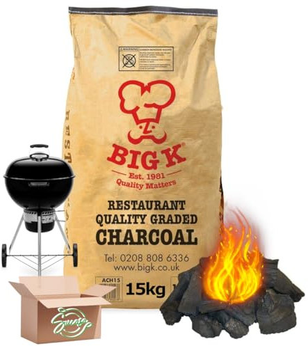 Big K Restaurant Grade Long Lasting Lumbwood Charcoal 15KG | Home & Professional Barbecuing Sucasa