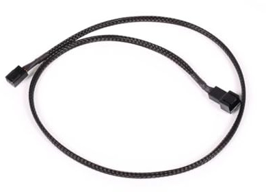 Alphacool Lüfterkabel Verlängerung 3Pin Molex Schwarz 60cm