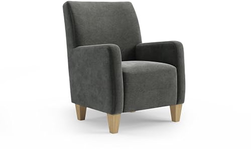 Cavadore Sessel Vida / Polstersessel im trendigen Design / 74 x 93 x 81 / Mikrofaser, Grauoliv