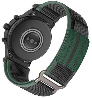 HYSDFFG Nylon Sport Bracelet pour Fossil Gen 6 44mm/Gen 5e 44mm, Tressé Bracelet de Remplacement de Sport Souple Bande pour Femme et Homme Compatible avec Fossil Gen 5 Carlyle Julianna (E)