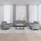 Juroupi 3-TLG. Sofagarnitur mit Kissen Sofa Wohnzimmer Sitzgruppe Wohnzimmer Sofa Set Sofas FüR Wohnzimmer Hellgrau Stoff - 3201552