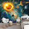 Art Fototapete Weltraum, Universum, Sonnensystem Tapete 300 x 210 cm Vlies Tapeten Moderne Wandtapete Wohnzimmer Schlafzimmer Study Wohnzimmer Restaurant Cafe Dekoration