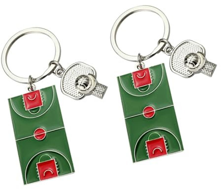 KOMBIUDA 2St Schlüsselanhänger für den Basketballplatz Fußball-Schlüsselanhänger Schlüsselanhänger für Basketballteams Basketball Basketball Fanartikel Schlüsselbund das