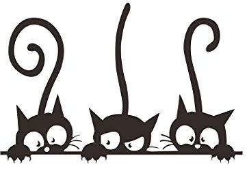 Wandaufkleber mit Katzen-Motiv, selbstklebend, für Wohnzimmer, Babyzimmer, DIY-Dekoration, S