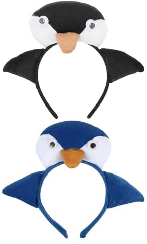 VALICLUD 2stücke Mädchen Haarschmuck Mit Realistischer Meerestier- Für Kostümpartys Niedliche Penguin-stirnbänder Für Kleine Für Feiern Und Anlässe