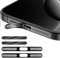 Xunzii 2 Stück Staubdichter Mesh-Aufkleber+ 2 Stück Camera Control Buttons Protector für iPhone 16/16 Pro/16 Plus/16 Pro Max, Schutz für Lautsprecher, 9H Dauerhaft Anti-Kratz Tastenfolien, Schwarz