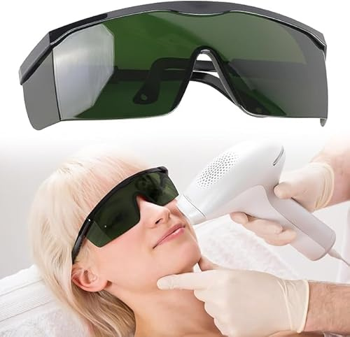 UOCAI Laser Schutzbrille, IPL Brille 200-2000nm Infrarot Schutzbrille, Laser Schutzglas Laserschutzbrille Laser Brille für Haarentfernung IPL, IPL Schutzbrille Laserbrille für Männer Frauen