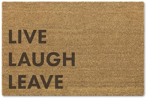 A1 Graphics Ltd Live Laugh Leave Brush Door Mat Front Door Mat Funny Doormat First Home Couples Gift