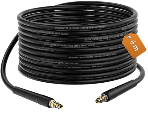 6M Hochdruckreiniger-Ersatzschlauch für Kärcher K-Serie K2 K3 K4 K5 K6 K7, Hochdruckschlauch mit Schnell-Klick-Steckverbinder, Jet Wash Rohrreinigung Auto Straße Garten