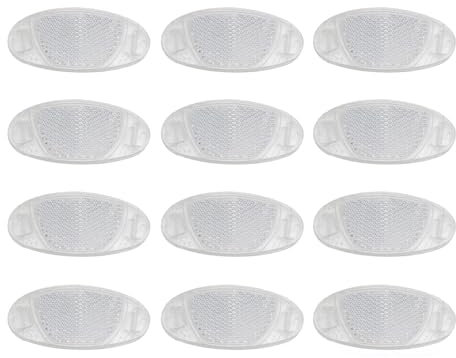 Vidsmow 12 PCS Reflectores de Bicicleta, Reflector de Radios de Bicicleta Ovalados para Seguridad Nocturna, Reflector de Rueda Fácil de Instalar, Compatible con Todo Tipo de Bicis