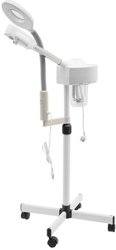 Apparecchio a vapore 2 in 1 Beauty Studio 5 X lampada di ingrandimento vaporizzatore viso caldo in piedi nebbia viso sauna idratante professionale ad alta efficienza termica flessibile