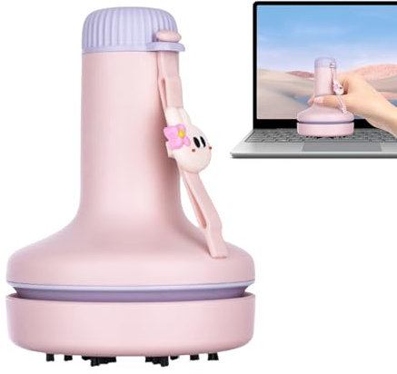 Jukeoiu Desktop Vacuum | Desk Vacuum Cleaner | Cordless Rechargeable Handheld Machine Cleaning Brush Portable for PC Computer Keyboard Interior