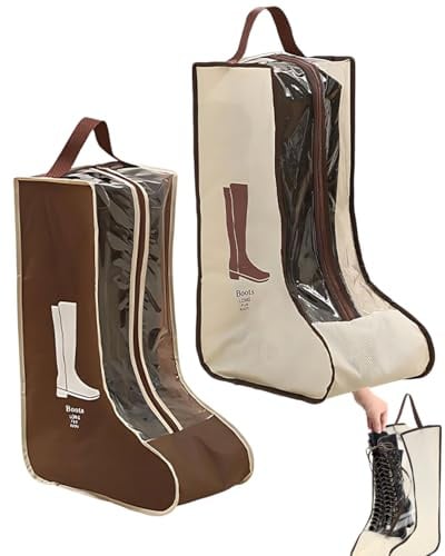 HUVZOR 2Pcs bolsas para botas de equitación para guardar botas, Portátil bolsa de viaje con asa superior, bolsa para zapatos de viaje, botas de equitación para mujer, bolsa para botas de esquí
