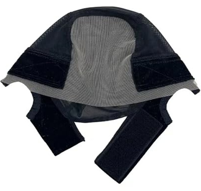 Lace Wig Grip Cap for 4x5 transparente wiederverwendbare Kappen, Band for Frontperücken verstellbar(Black)