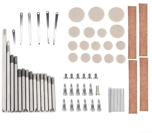 Klarinette Reparatur Kit, Reparaturteile Schrauben Feder Kit DIY Werkzeug Ersatz, Saxophon Klarinette Reparatur Teile