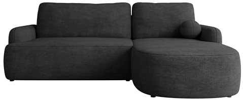 Mirjan24 Ecksofa Loridu für Wohnzimmer mit Schlaffunktion und Bettkasten, Eckcouch, L-Sofa, Polsterecke, abgerundete Kanten (Margo 227.09, Seite: Rechts)