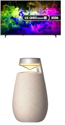LG 65QNED7EB3C 65-Inch QNED MiniLED AI 4K UHD Smart TV bundle with XO2 Portable Bluetooth Multi-Directional Speaker, 15H Battery Life, IP55 Waterproof
