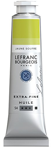 Lefranc Bourgeois 405035 extra feine Ölfarbe in Künstlerqualität aus hochwertigen Pigmenten, lebendige Farben, hohe Lichtechtheit, 40ml Tube - Schwefelgelb