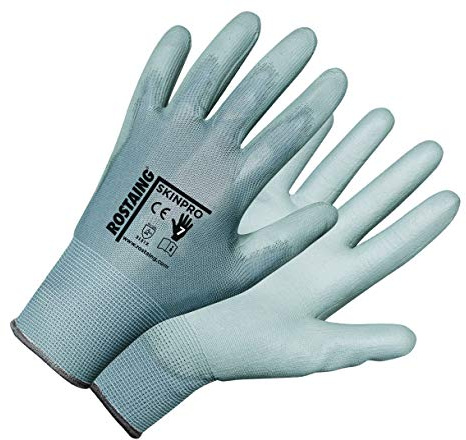 Rostaing Unisex Skinpro Handschuhe, Grau, 8 EU