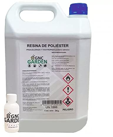5 Kg de résine polyester (Ortho) Ne convient pas à être en contact avec l'eau +100 g