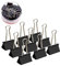 Coideal Foldback Klammern Metall Büroklammern, 24 Stück Binder Clips Schwarz Papierklammern Groß für Büro Dokumente und Haushalt (32mm)