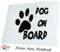 JINTORA - Autoaufkleber Tuning - Auto Aufkleber - Dog on Board - 115x99 mm - Auto Sticker Bus Fenster Heckscheibe Camper wetterfest Outdoor Sticker Auto Deko LKW Tuning Selbstklebend - schwarz