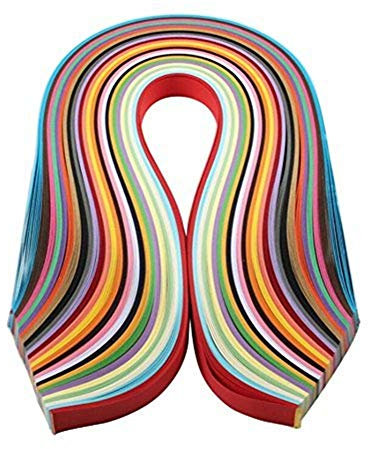Vektenxi 260 Stücke 26 Farben Farbverlauf Papierstreifen Farbband Papier Set Papier Handwerk DIY Origami - 39cm * 5mm Sehr praktisch und beliebt