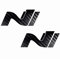 2er Set Folie Schutzfolie für Dekor Logo Vorne und Hinten Emblem Aufkleber Front Heck Selbstklebend Passgenau Auto K054 (Carbon Schwarz)