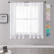 MRTREES Vorhänge Gardinen mit Store Vorhang Voile halbtransparent kurz in Leinenoptik Gardine Schals Weiß 145×140cm (H×B) für Wohnzimmer Schlafzimmer Kinderzimmer 2er Set