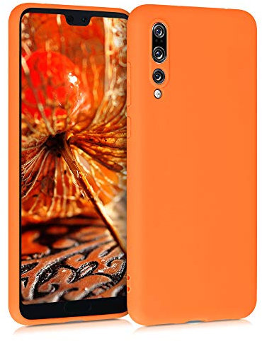 kwmobile Housse Compatible avec Huawei P20 Pro Coque - Housse de téléphone Protection Souple en Silicone - Orange fruitée